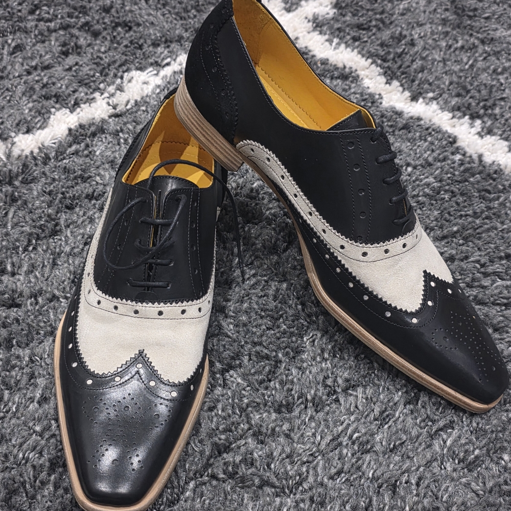 Undandy Two-Tone Men's Oxford Shoes Size 46